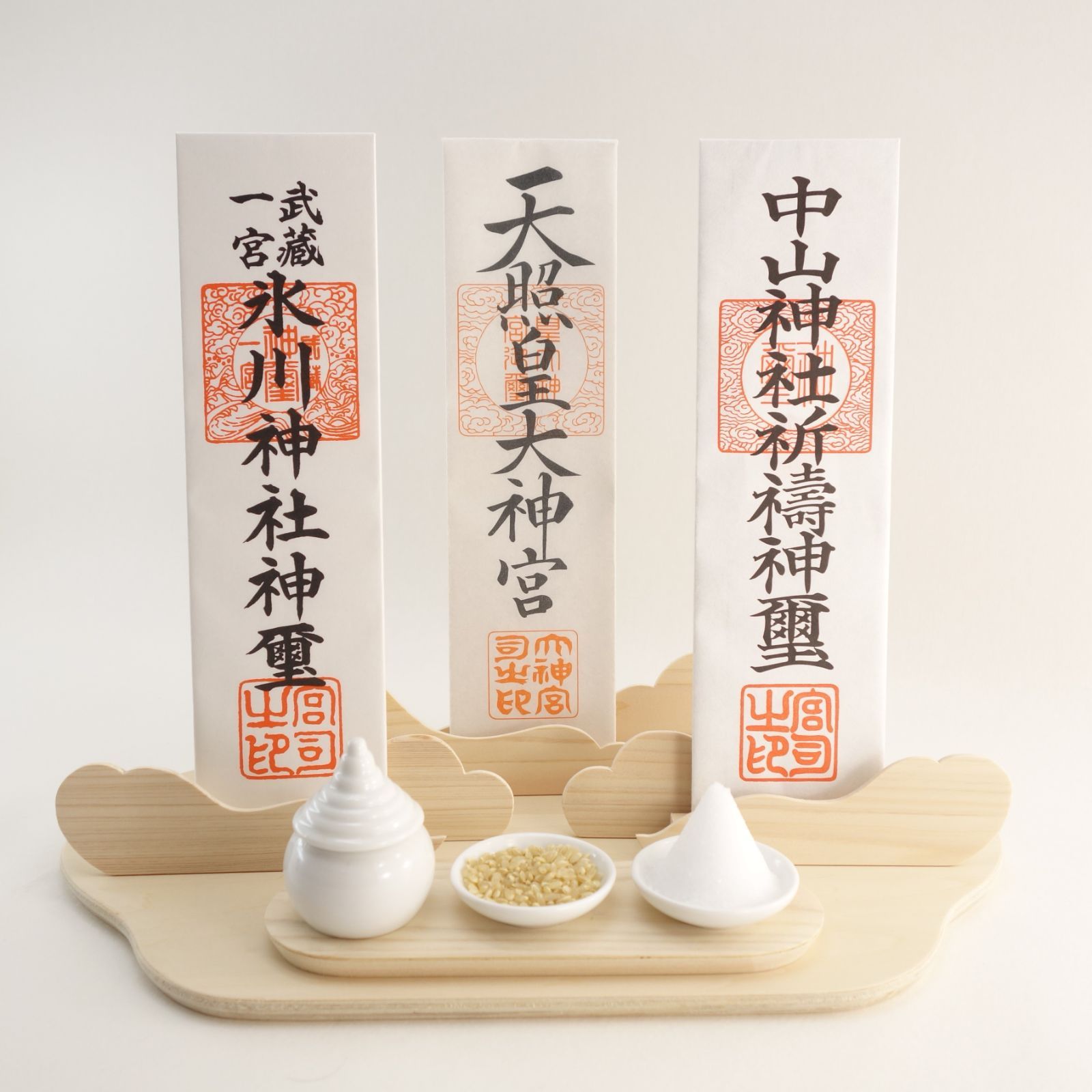 御札立て みはしら 神具3点セット 置き お札立て 神棚