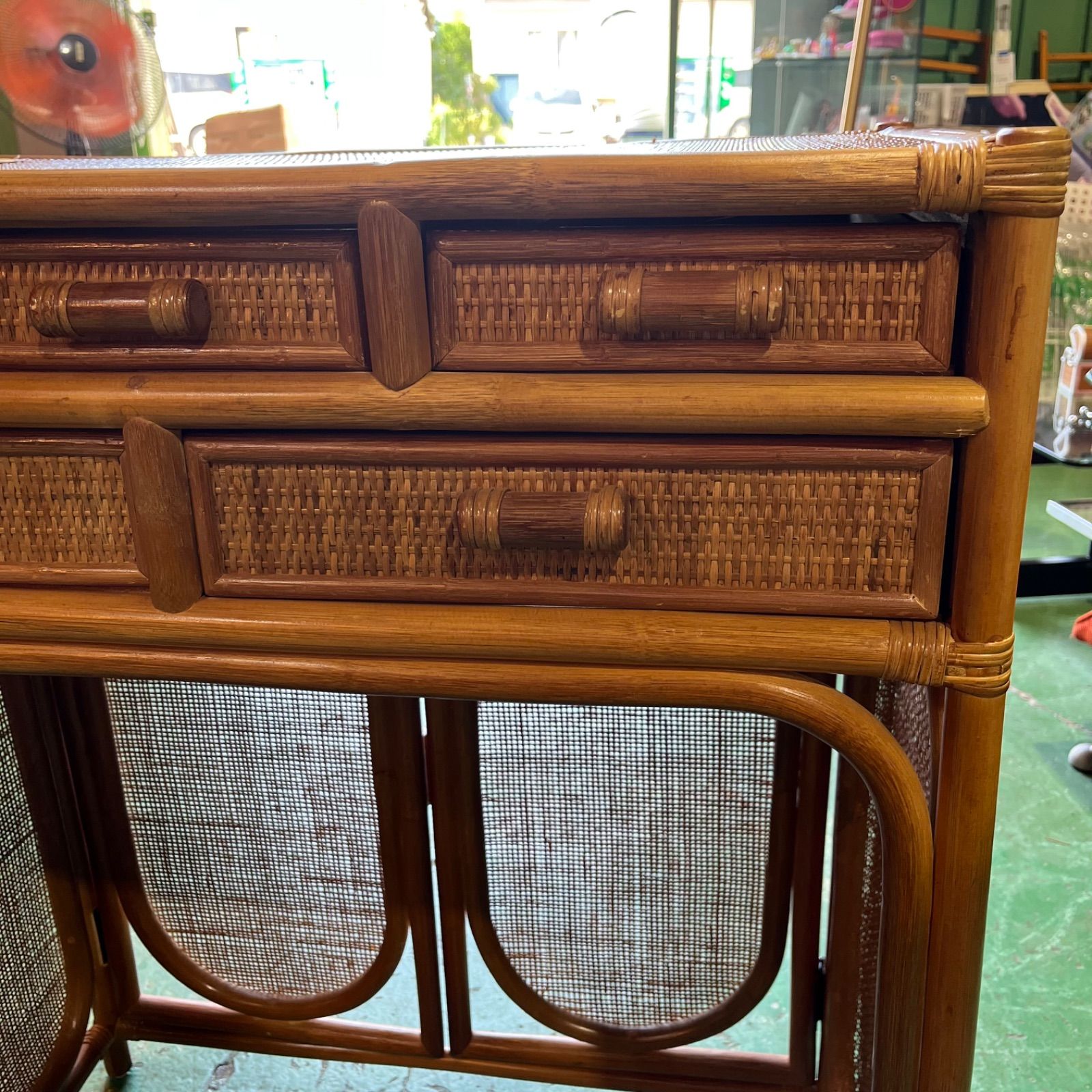ラタン キャビネット ヴィンテージ ビンテージ 家具 オールド