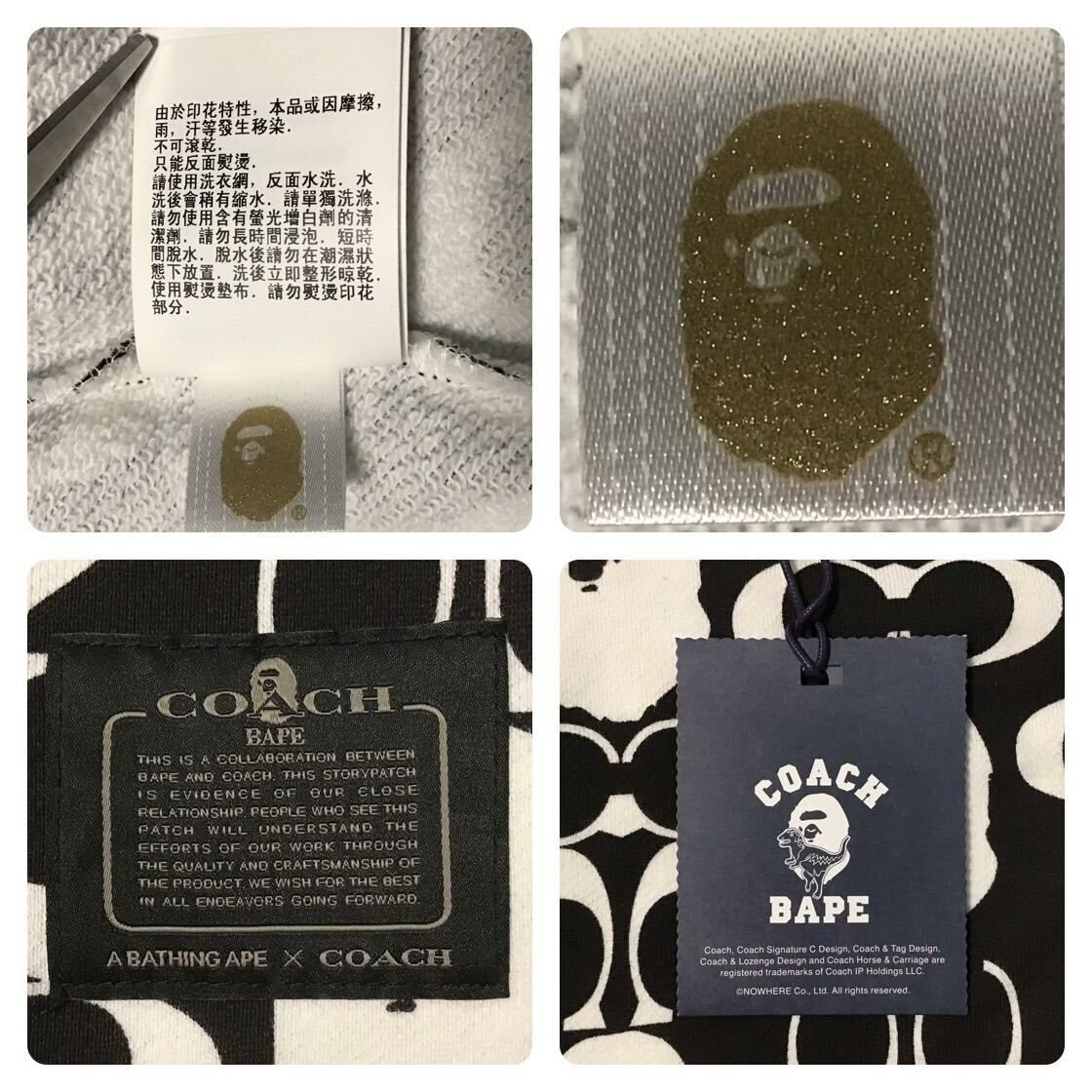 ☆新品☆ COACH × BAPE スウェット ハーフパンツ Sサイズ a bathing