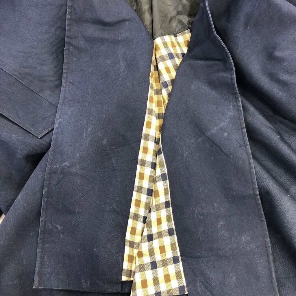 Aquascutum アクアスキュータム ステンカラーコート ネイビー (メンズ 42 REG)  古着 R8440