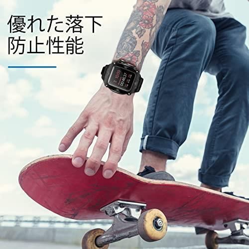 ブラック/シルバー 高級メタルケース Apple Watch 9 8 7 45mm 6 44mm