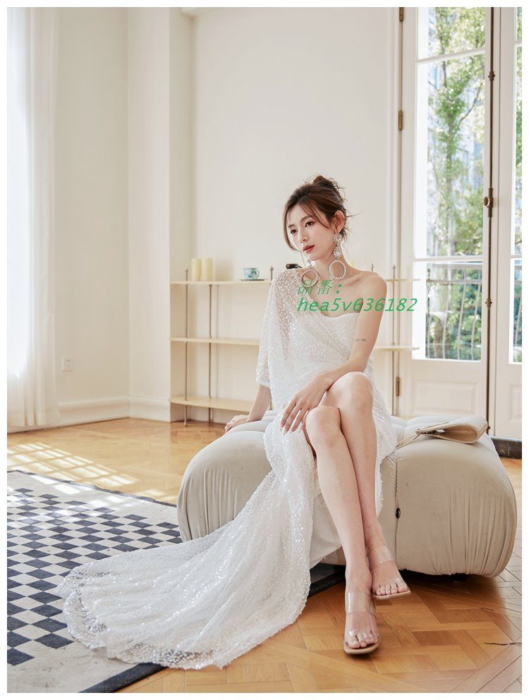 アシンメトスリット イブニングドレス