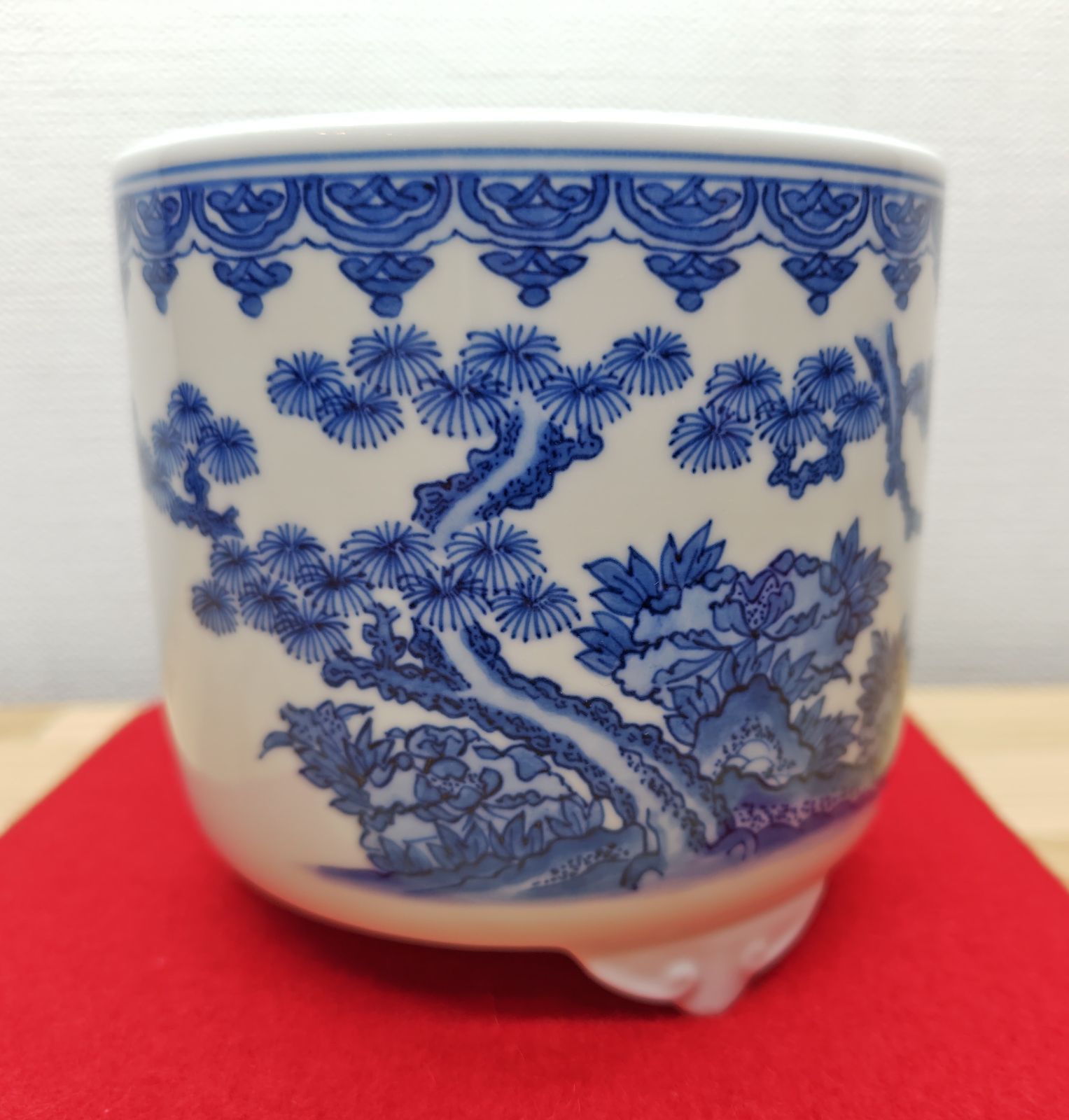 逢絢亭・新品】茶道具 火入 平戸焼 白磁 染付 唐子絵 横石嘉助