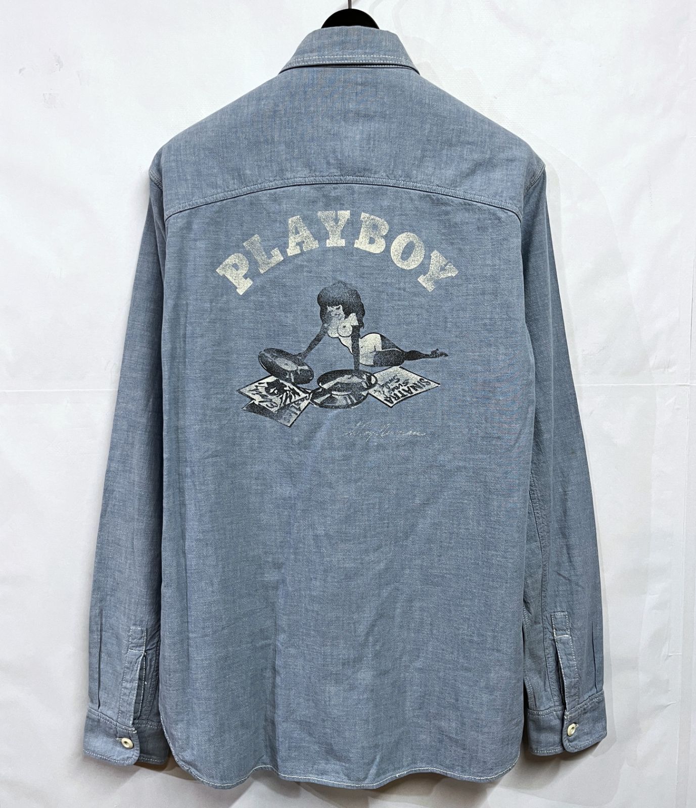 HYSTERIC GLAMOUR x PLAYBOY｜ヒステリックグラマー プレイボーイ ガール シャンブレー ワークシャツ