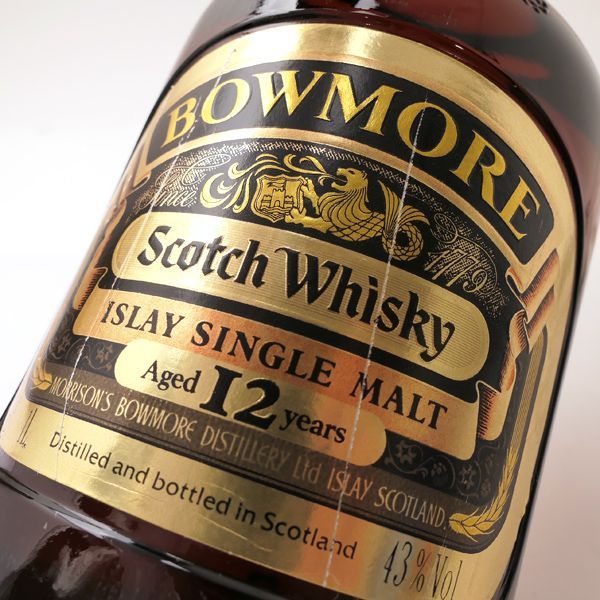 ボウモア12年 ダンピーボトル 43% 1000ml 未開栓 箱 BOWMORE お酒】ボウモア12年 ダンピーボトル 43% 1000ml 未開栓 箱