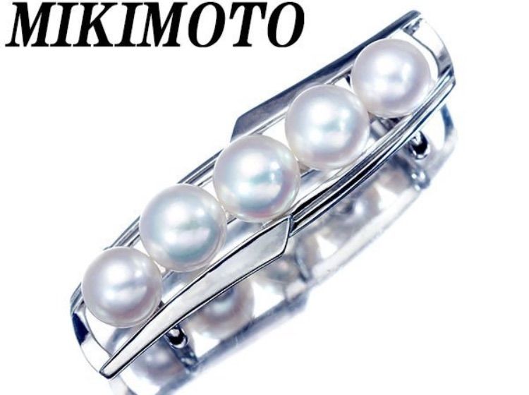 ジュエリー極】MIKIMOTO アコヤ真珠7.4ｍｍ～6.7ｍｍ 高級K14WG帯留め a762ol【送料無料】 - メルカリ