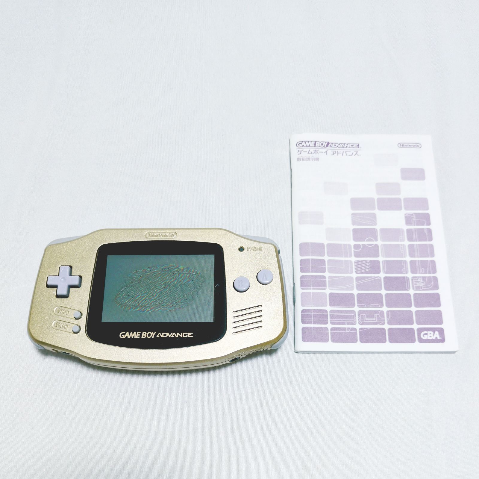 ?GBA ゴールド☆ジャンク品⚠液晶ビネガーシンドローム・通電確認済み 