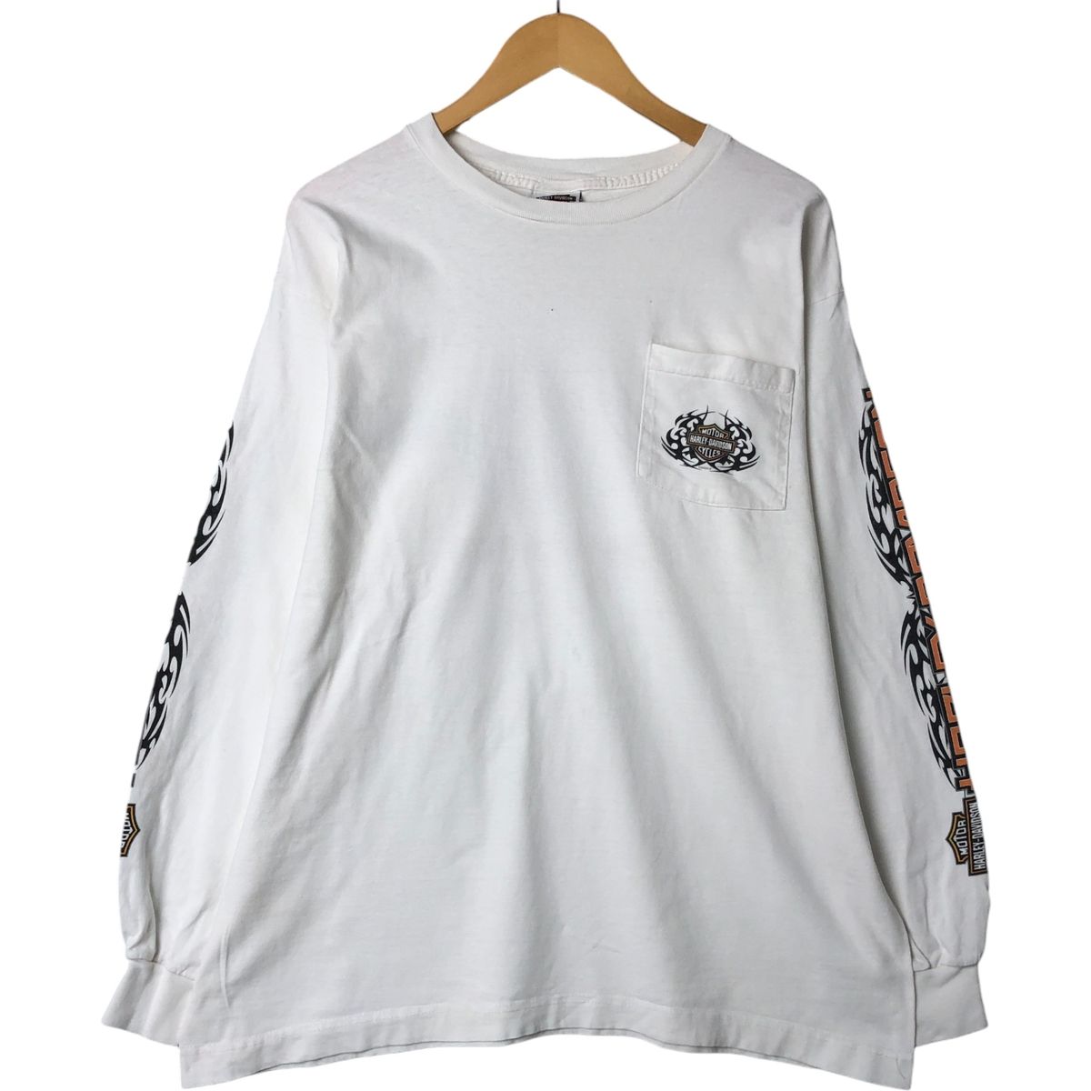 古着 00年代 ハーレーダビッドソン Harley-Davidson HOLOUBEK バックプリント ロングTシャツ ロンT メンズXL相当|eaa540264