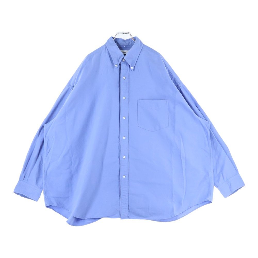 Graphpaper グラフペーパー 22AW コットン 長袖シャツ ブルー GM223-50071B
