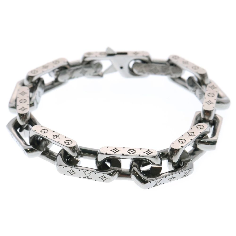LOUIS VUITTON ルイヴィトン Monogram Chain Bracelet M00309 モノグラム チェーン ブレスレット シルバー