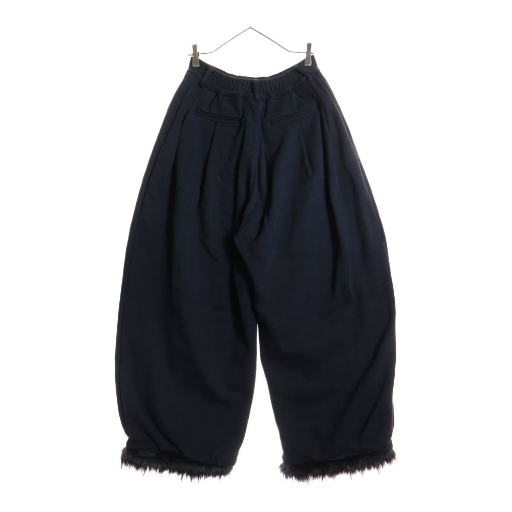 DINOWORKS ディノワークス Egg Trousers ファー付き エッグトラウザー スウェットパンツ ブラック