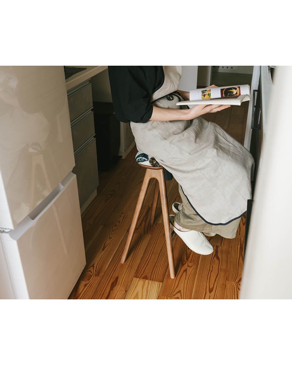 キッチンスツールNA(H630)＋ミナペルホネン(mina perhonen)/sky