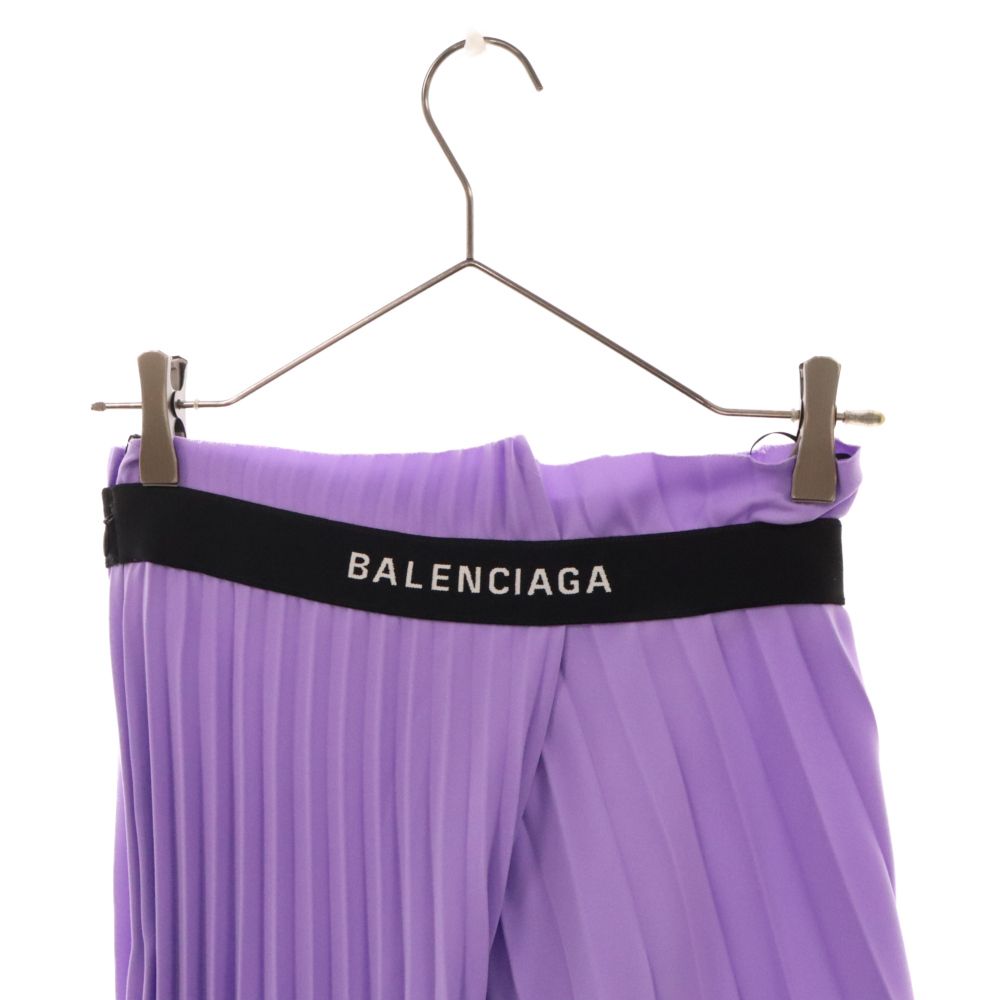 BALENCIAGA (バレンシアガ) サイドジップ ロゴ プリーツ 