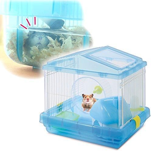 アイリスオーヤマ ハムスターケージ 1階 広々タイプ クリアブルー HSCG-311C