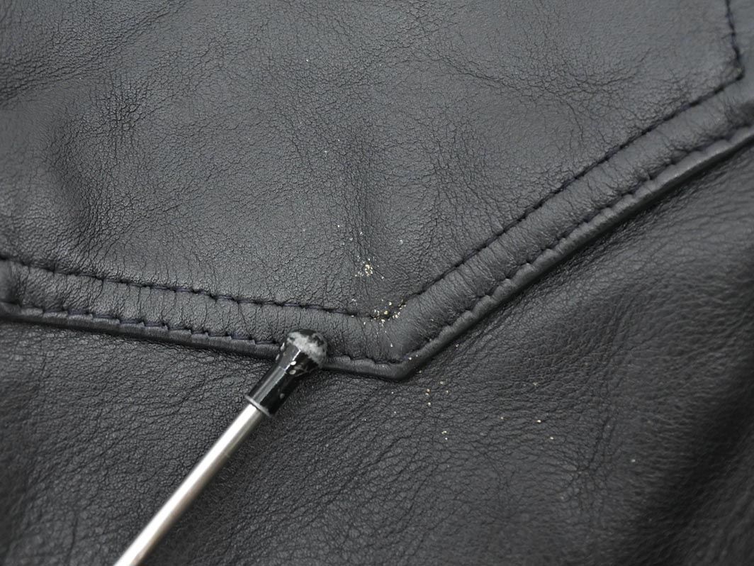 SCHOTT ショット 600 本革 レザー イージー パンツ size 32 黒 メンズ