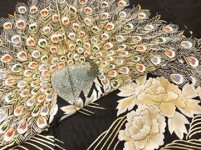 総刺繍 相良刺繍 袋帯 格子 花