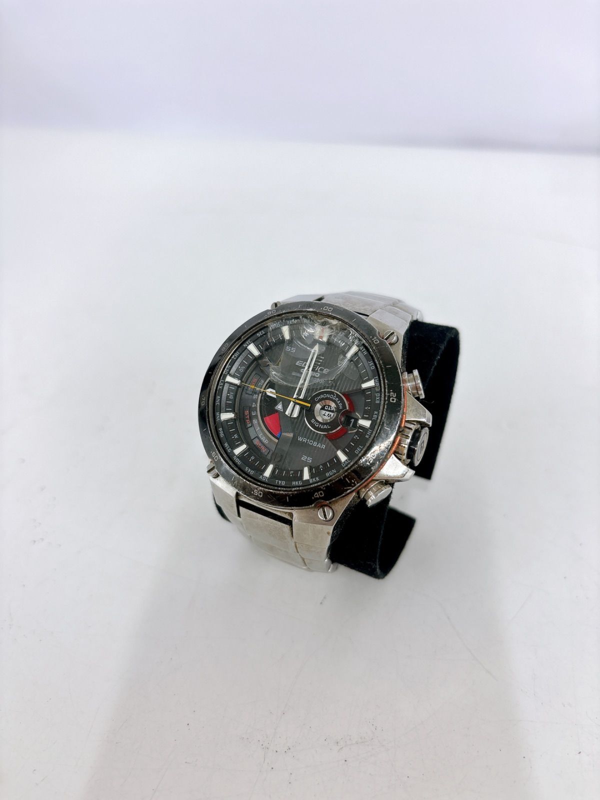 ＃ 不動品 カシオ Casio Edifice WR100BAR クロノグラフ メンズ 腕時計 時計 1