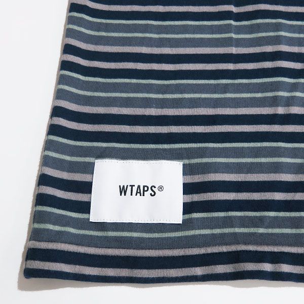 WTAPS ダブルタップス 23SS BDY 01/LS/COTTON.TEXTILE.WUT 231ATDT-CSM20 ボーダー ロングスリーブ WTAPS URBAN TERRITORY ロンT 長袖 Tシャツ ネイビー