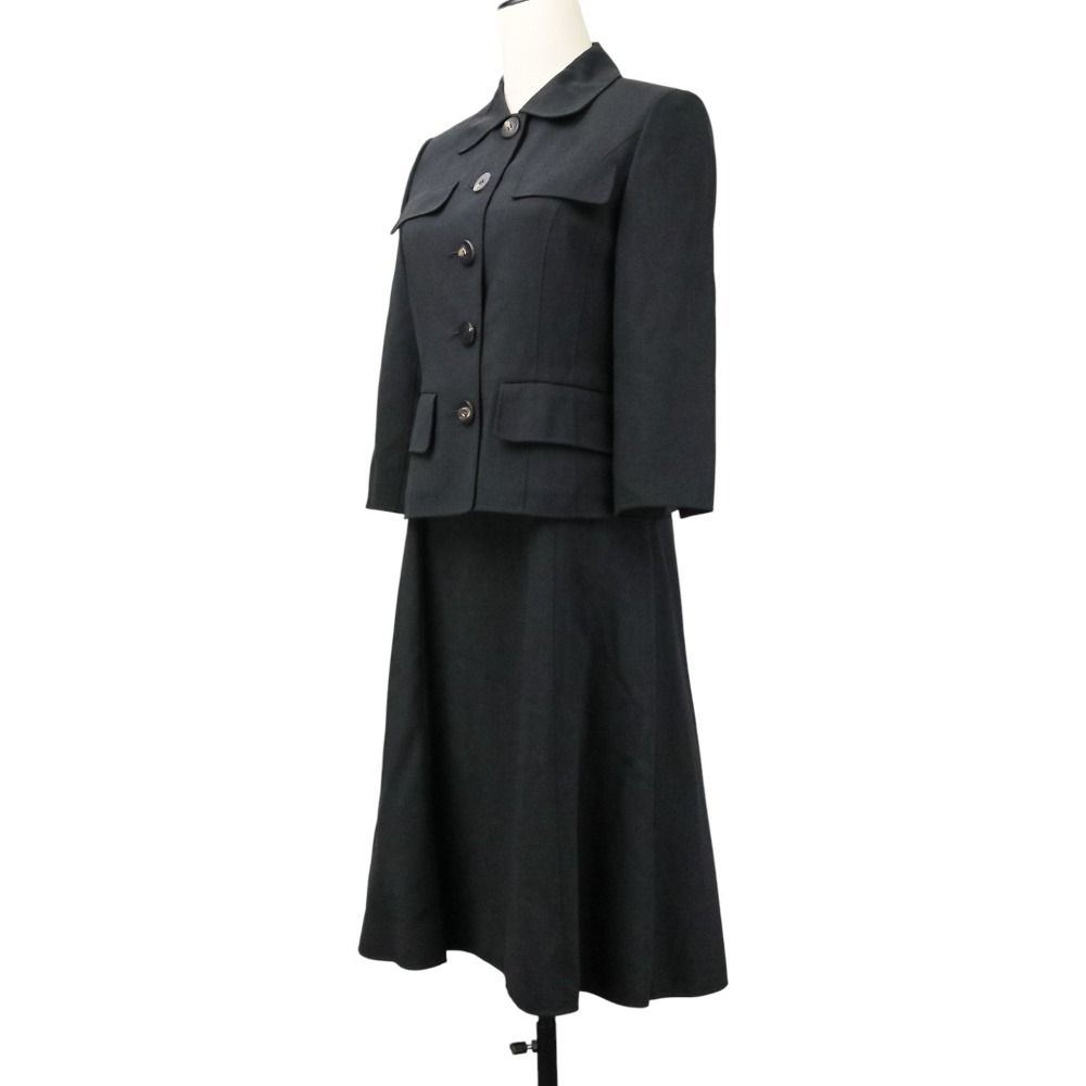 FOXEY フォクシー サクセススーツ ジャケット ワンピース セットアップ 22718 サイズ38 ブラック レディース 古着