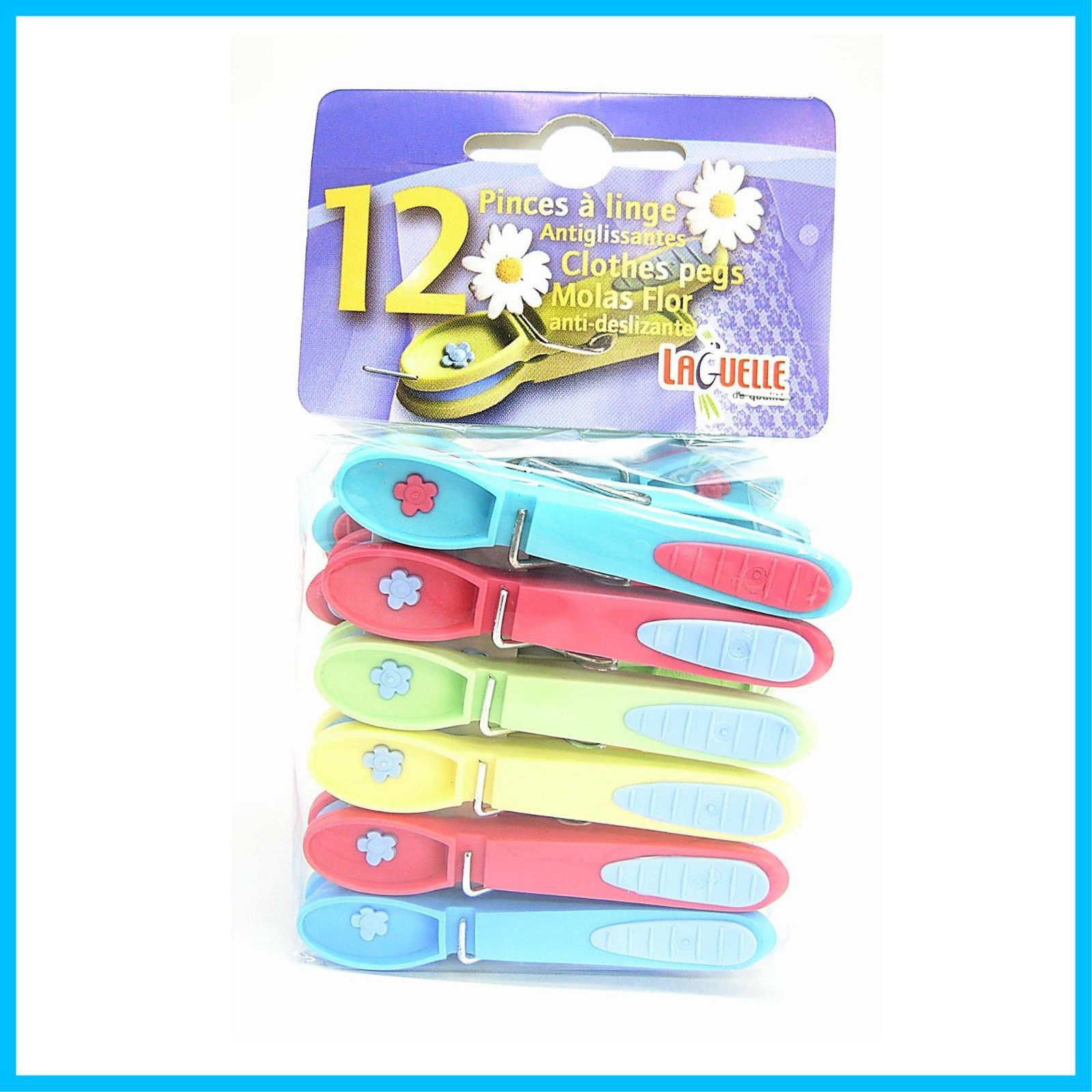 数量 0101-021 12ｐｃｓ 5色アソート 花柄ピンチ Laguelle 南海通商