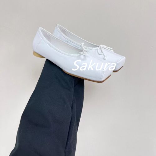 新品未使用【MM6 Maison Margiela】サテンバレエシューズ フラットシューズ