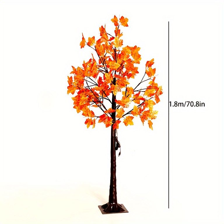 大特価!! 温かみのあるLED フェイクフラワー付きツリーランプ USB電源 1.8m 暖色系LED デコレーションライト 室内装飾 クリスマス パーティー 玄関 リビング 仕事