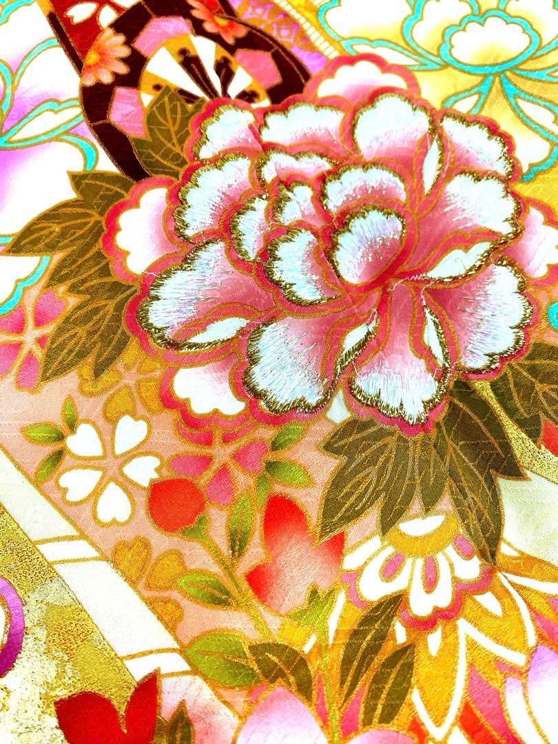 振袖 豪華 刺繍 金彩 紋意匠 身丈 163cm 撥水加工済 MO2922 - メルカリ