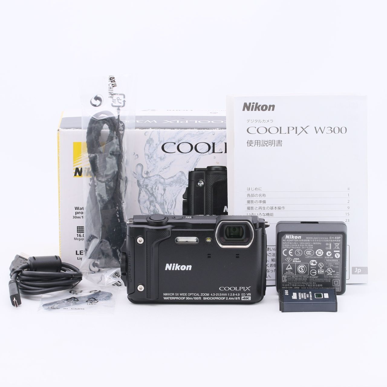 Nikon COOLPIX W300 BK 1605万画素 防水 耐寒 防塵 カメラ本舗｜Camera honpo メルカリ