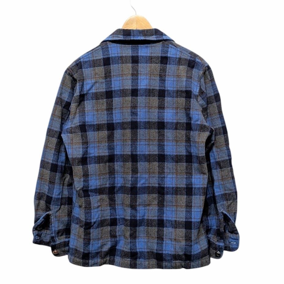 60s PENDLETON ペンドルトン テーラードジャケット ブルー チェック ヴィンテージ 古着 サイズ M