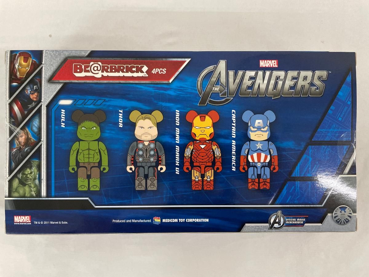 【未開封】[単品] BE@RBRICK-ベアブリック- アベンジャーズ 4体セット 前売り券特典 未開封】[単品] BE@RBRICK-ベアブリック- アベンジャーズ 4体