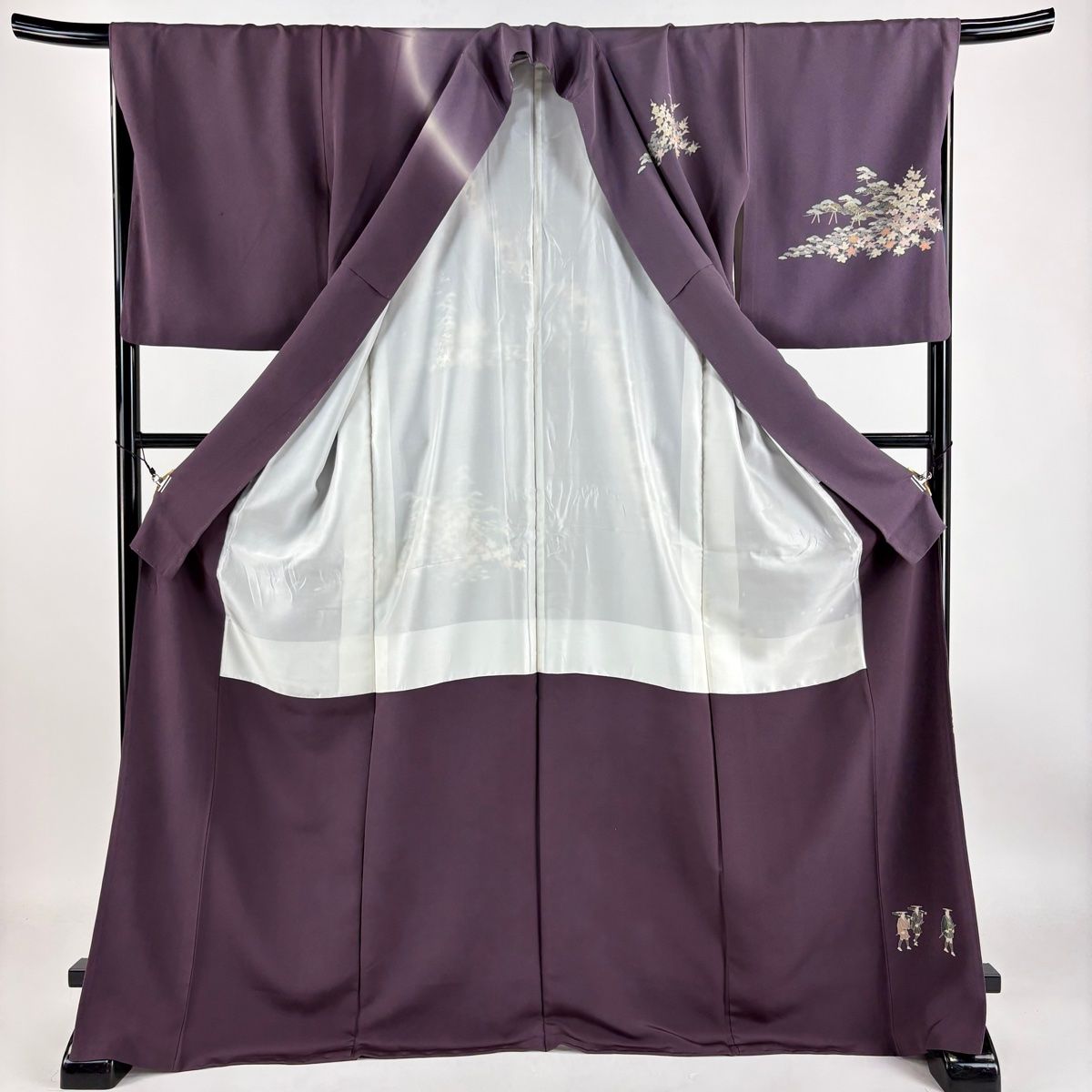 平和屋着物□訪問着 紬地 箔散らし 正絹 逸品 DAAV2561qp