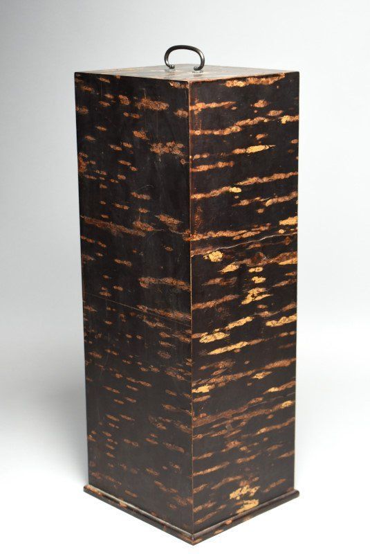 蔵A4167 桜皮細工 樺細工 短冊箱 茶道具