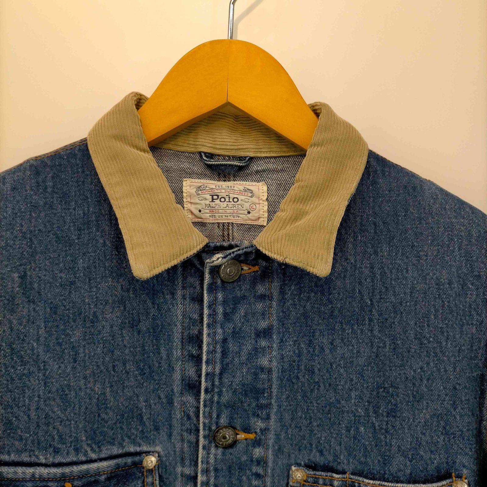 ポロラルフローレン POLO RALPH LAUREN USA製 襟コーデュロイ