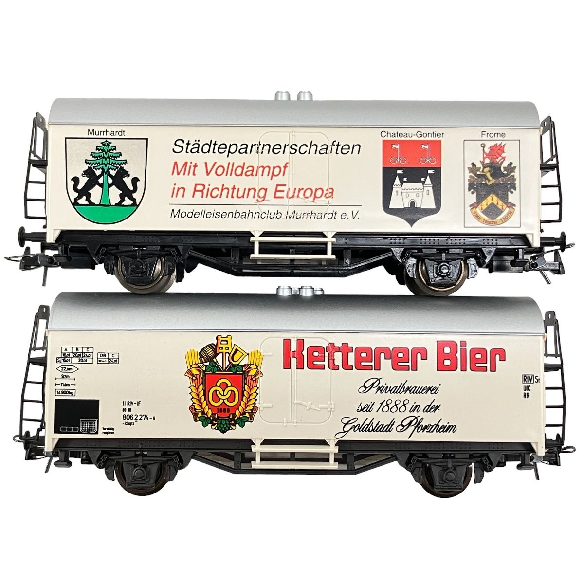 baur Modelleisenbahnclub Murrhardt e.V Ketterer Bier 貨車 2両 セット HOゲージ 鉄道模型  W8978318