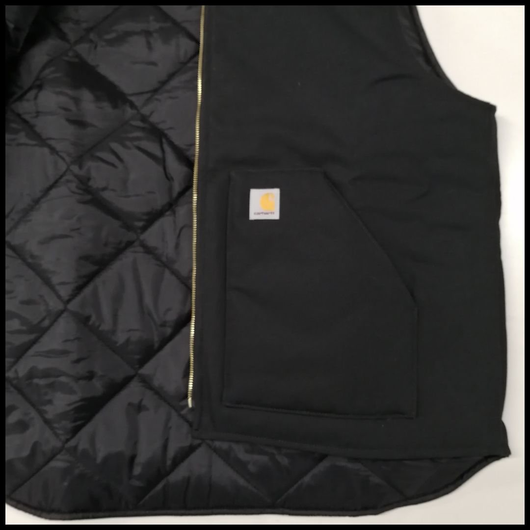 新作】【carhartt／カーハート・Duck Vest（ブラック）】ワーク