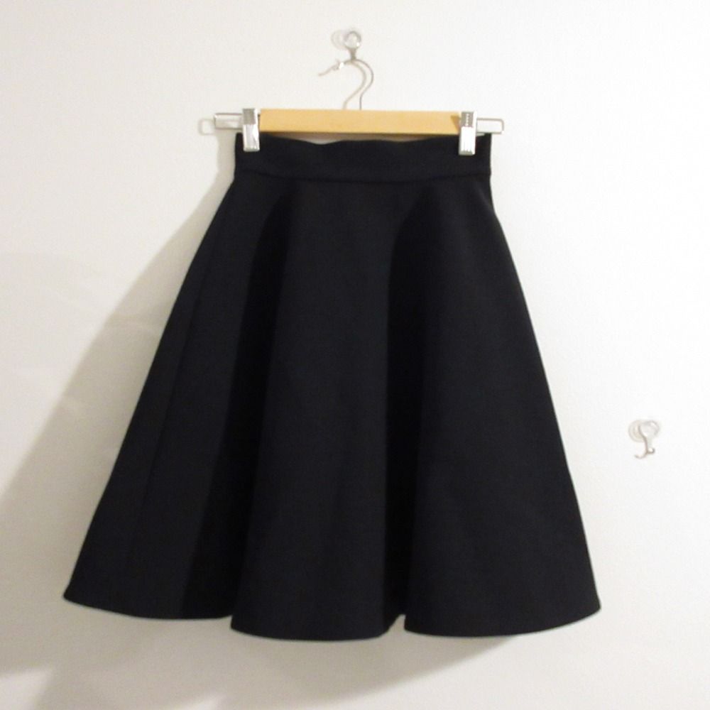 美品 YOKO CHAN ヨーコチャン ストレッチ ひざ丈 フレアスカート