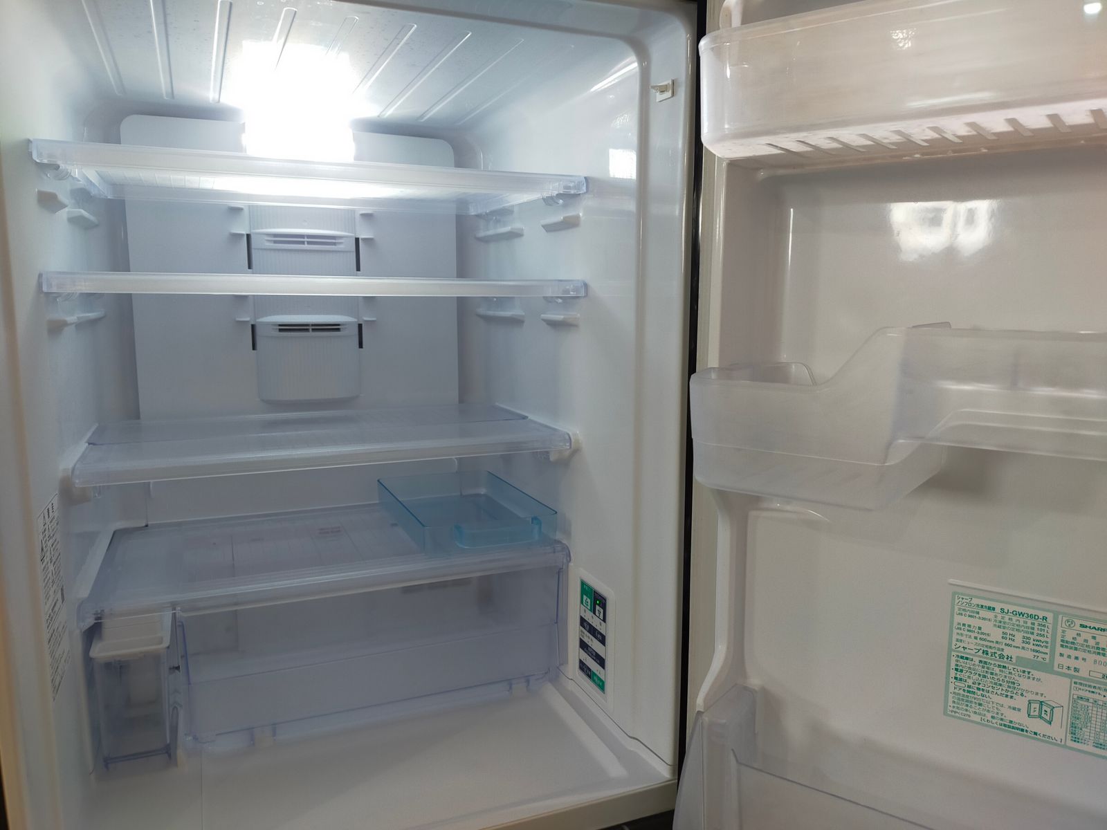 冷蔵庫 シャープ SJ-GW36D-R 356L 2018年製 - メルカリ