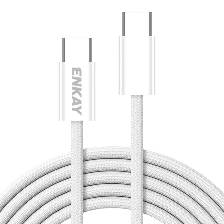 【ENKAY】カラフルType-C充電ケーブル 60W （USB-C / Type-C から Type-C， 1m， 1.5m， 2m） 1.5m Black (ブラック)