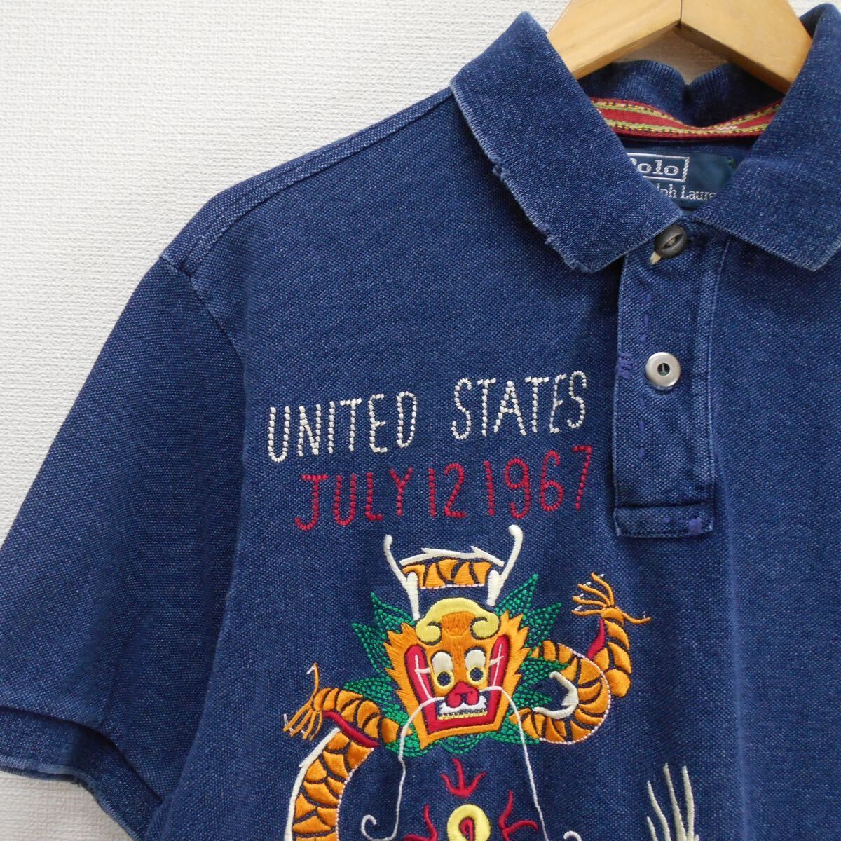 POLO RALPH LAUREN ポロ ラルフローレン CUSTOM FIT ダメージ加工 龍 