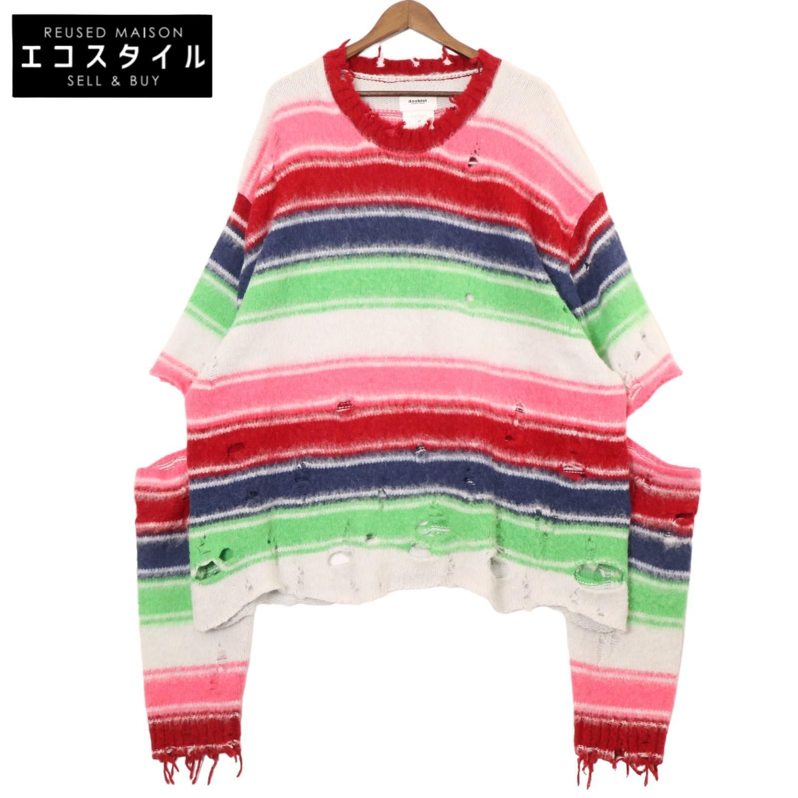doublet ダブレット 23AW ﾏﾙﾁｶﾗｰ STRIPE OVERSIZE PULLOVER 