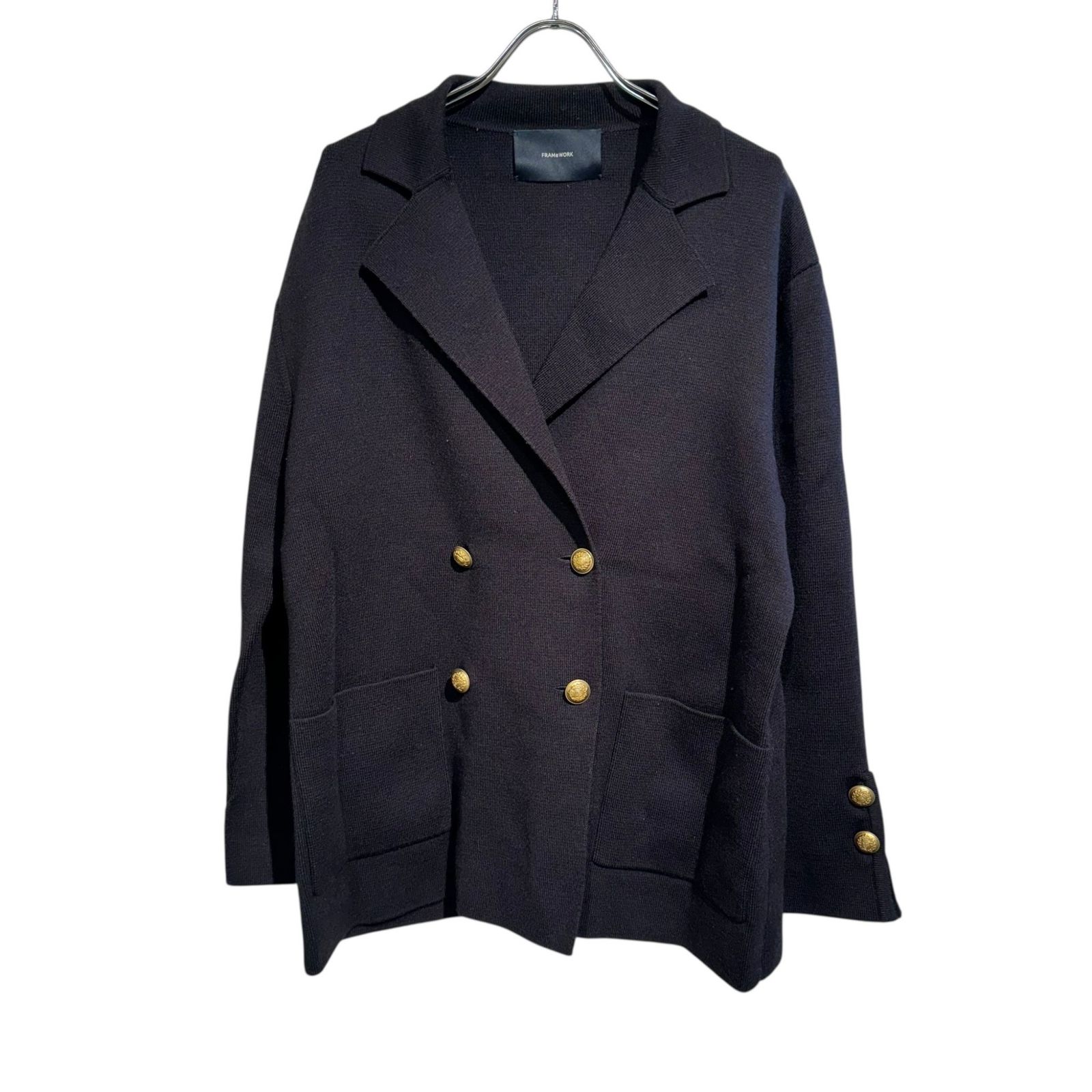 FRAMeWORK フレームワーク 22010220202030 ミラノリブニットジャケット レディース ネイビー