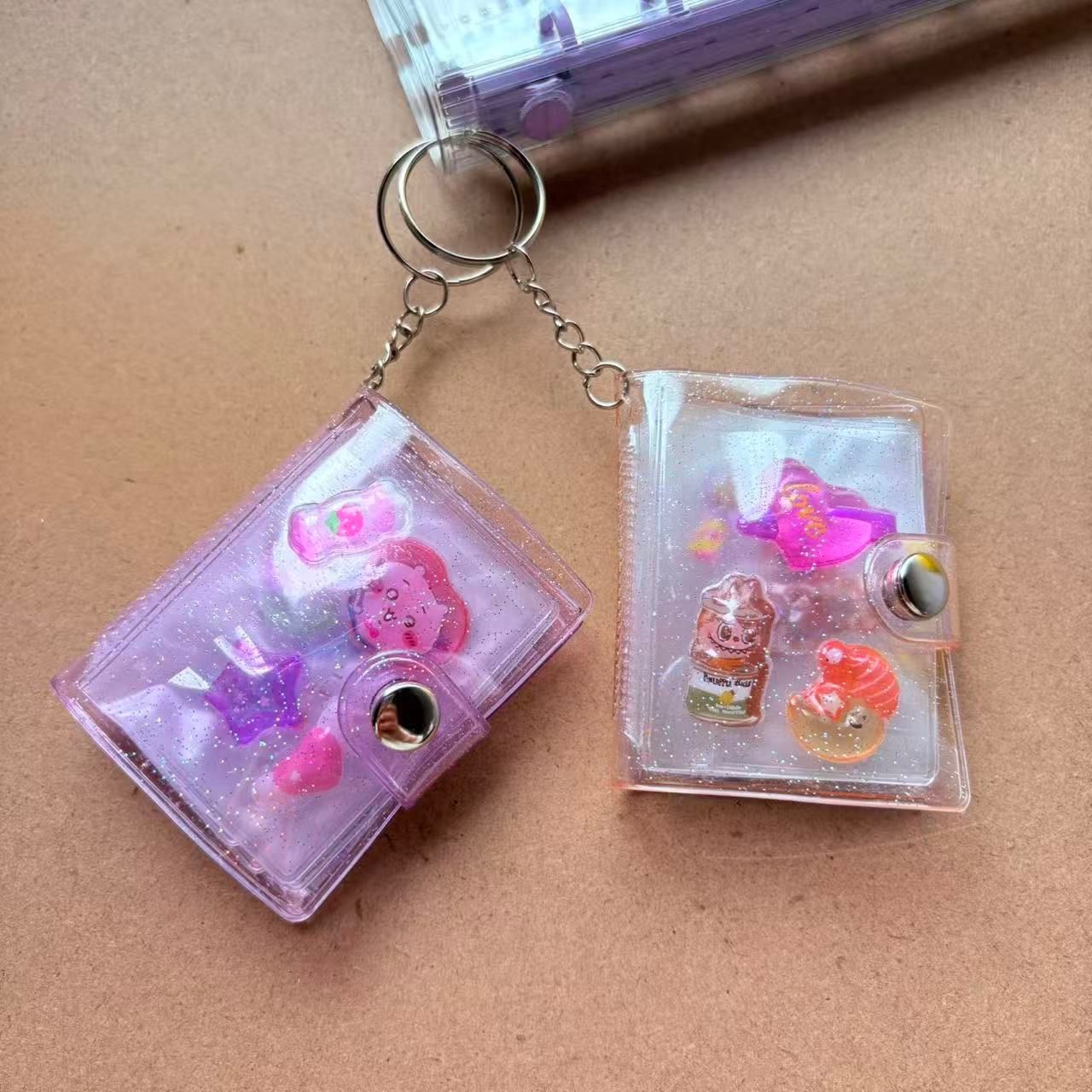 mini帳4個】キーホルダーシール帳 2インチ 3Dシール帳 5.5x6.5cm ミニ