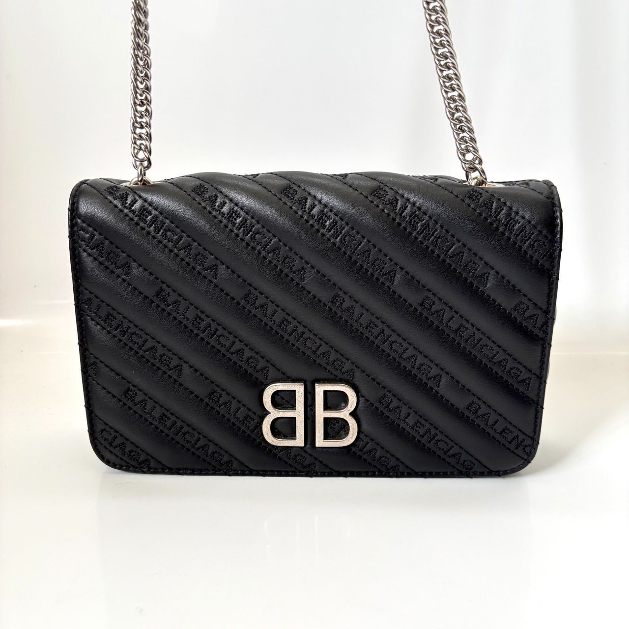 美品 BALENCIAGA バレンシアガ チェーンショルダーバッグ ワン