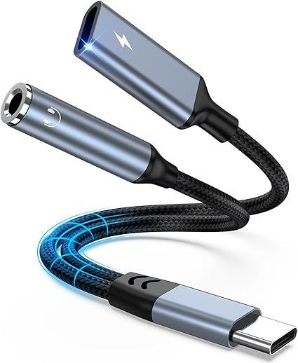 タイプC イヤホン変換 タイプc アダプタ 2in1アダプタ Type-C to 3.5mm PD 60W 急速充電 同時通話可能音楽調節 DAC搭載 Hi-Fi音質 type-c イヤホン 変換器 リモコン iPhone 15/Andro