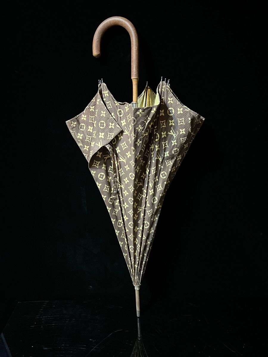 Louis Vuitton ルイヴィトン 日傘 ビンテージ 綿製 1960年代 イギリス製 Cotton Fabric Umbrella Parasol