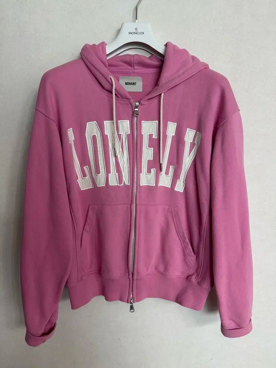 ノア ピンク ジップアップパーカー フード付き