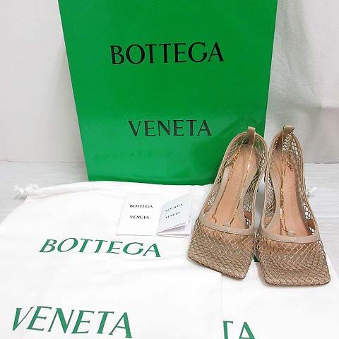 ボッテガヴェネタ BOTTEGA VENETA 美品 レザー メッシュ