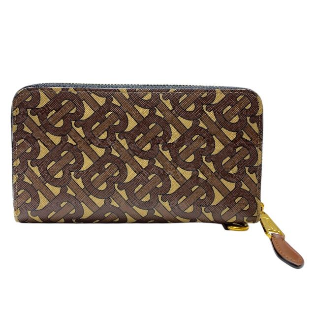 バーバリー 8022947 長財布 財布 ラウンドファスナー ロングウォレット レザー TB ロゴ BRIDLE BROWN キャンバス ブラウン BURBERRY