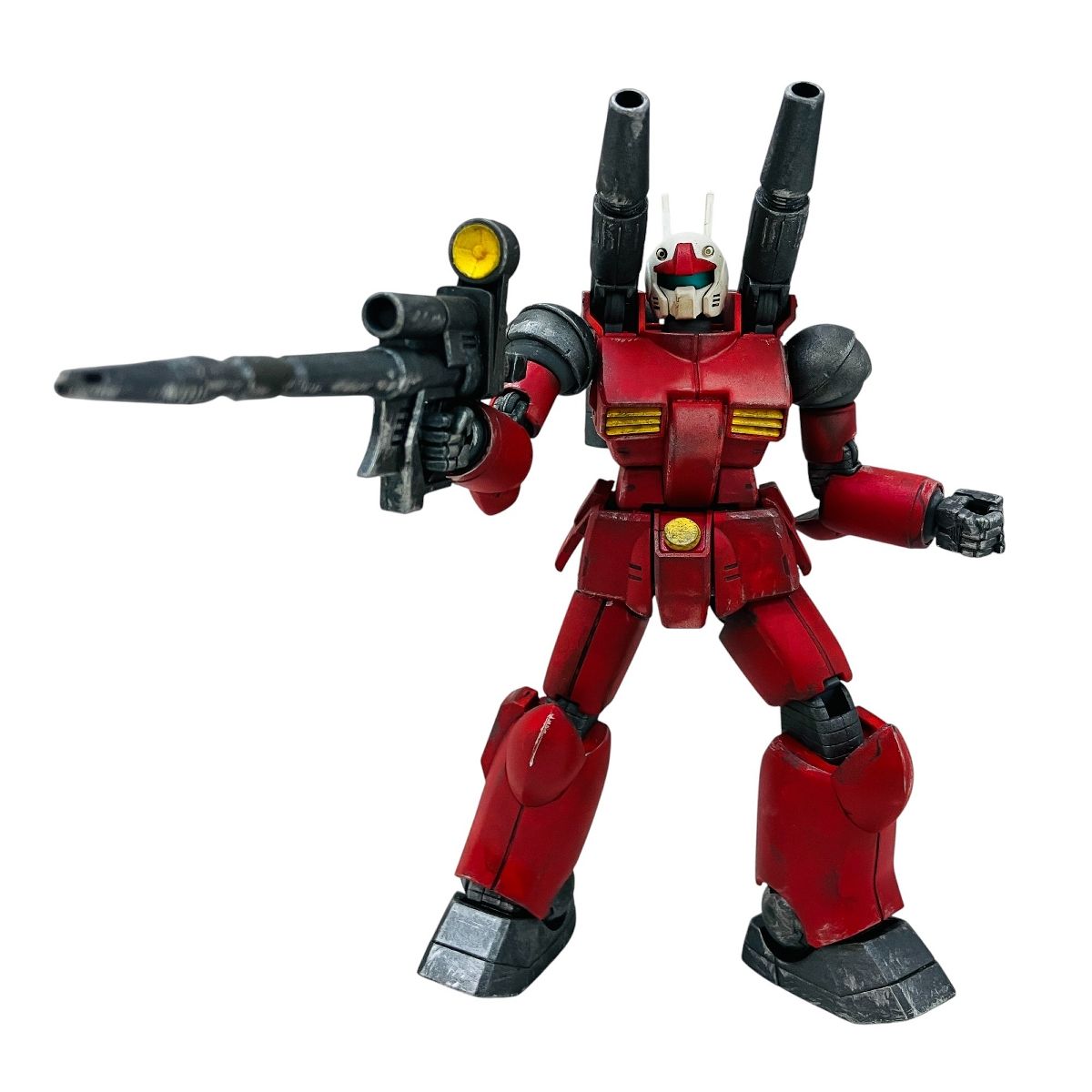 BANDAI 機動戦士ガンダム 1|144 HG ガンキャノン 完成品 基本塗装 ウェザリング施工 ガンプラ プラモデル ジャンク C10440236