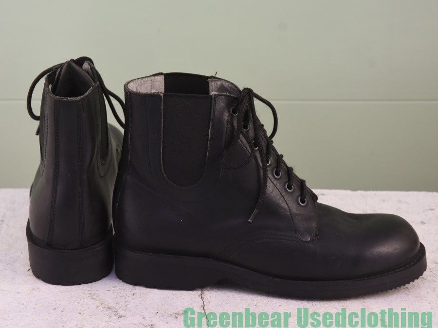 Y441 ビンテージ PLAVIS 軍ブーツ 黒 メンズ 41 25.5cm